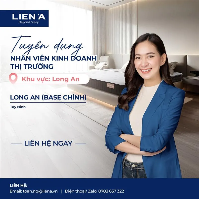 TUYỂN DỤNG NHÂN VIÊN KINH DOANH THỊ TRƯỜNG (KÊNH ĐẠI LÝ) - LONG AN